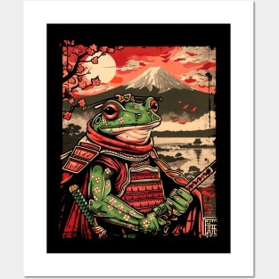 Samurai Frog Zen Japanese Art Posters and Art